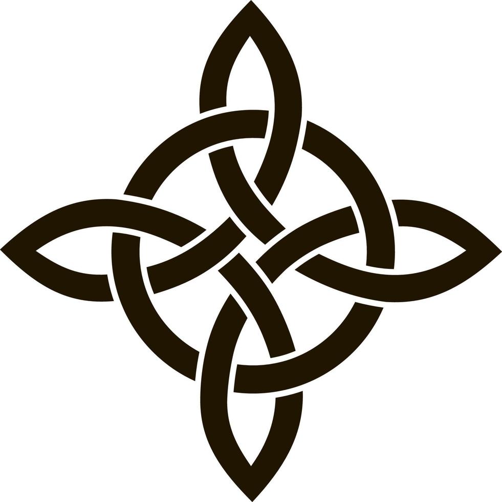 medievale celtico nodo. celtico, irlandesi nodi ornamento. celtico simbolo, infinito nodo forma vettore icona, infinito spirito unità simbolo, pagano cerchio tribale simbolo grafico isolato