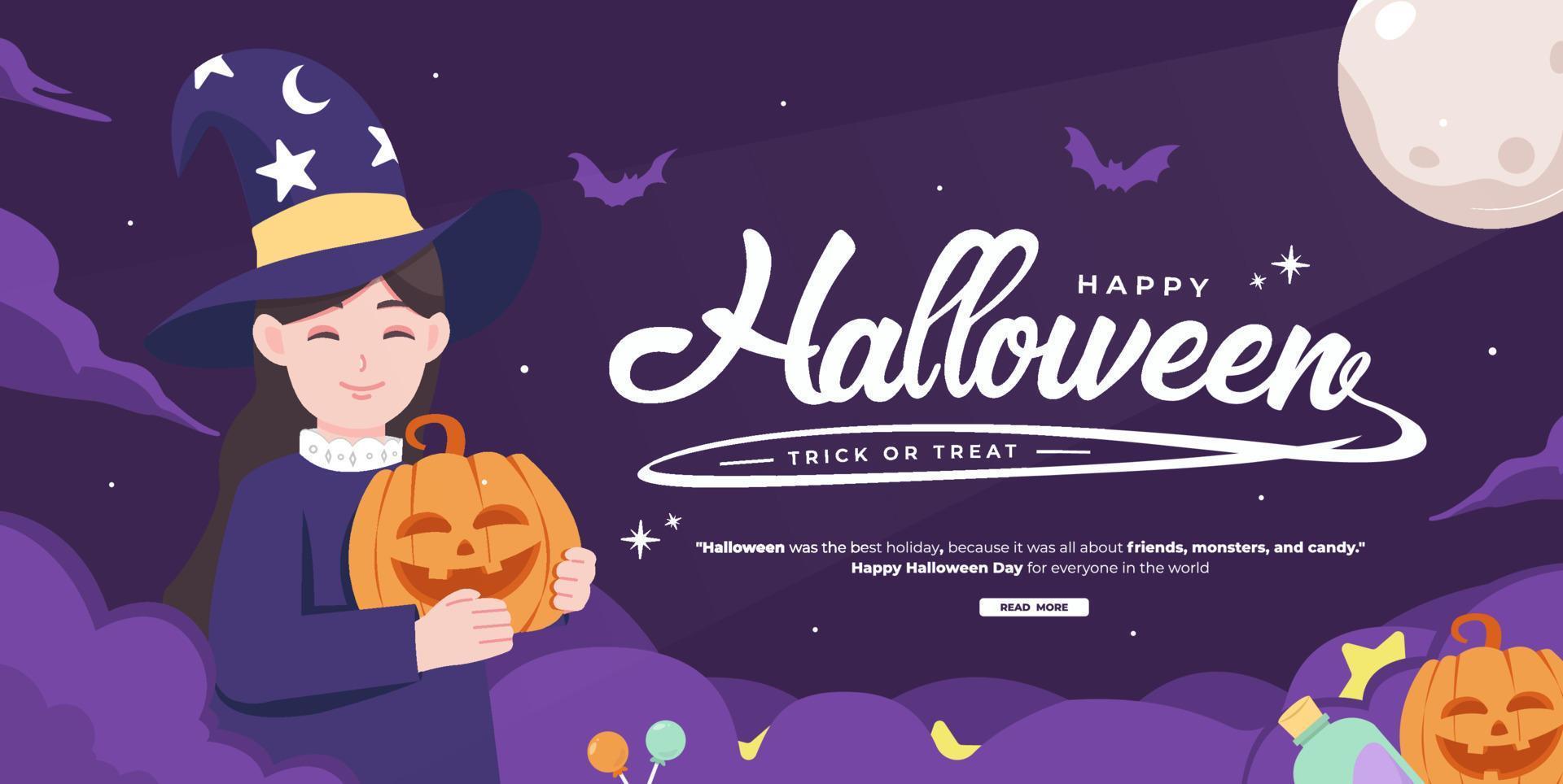 contento Halloween giorno concetto illustrazione vettore