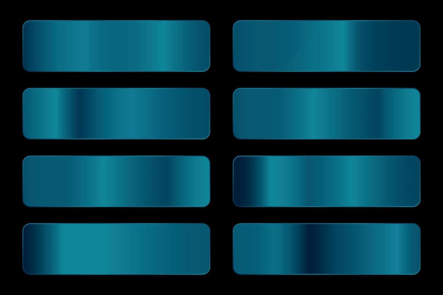 raccolta di sfondi sfumati blu. set di trame metalliche blu. illustrazione vettoriale