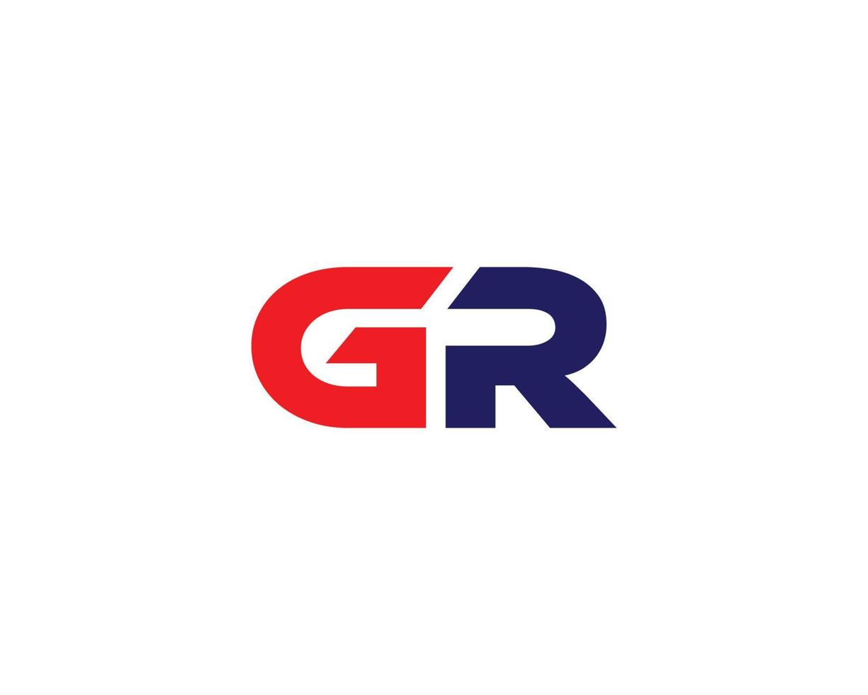 gr rg logo design vettore modello