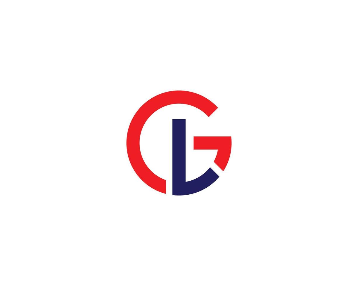 gl lg logo design vettore modello