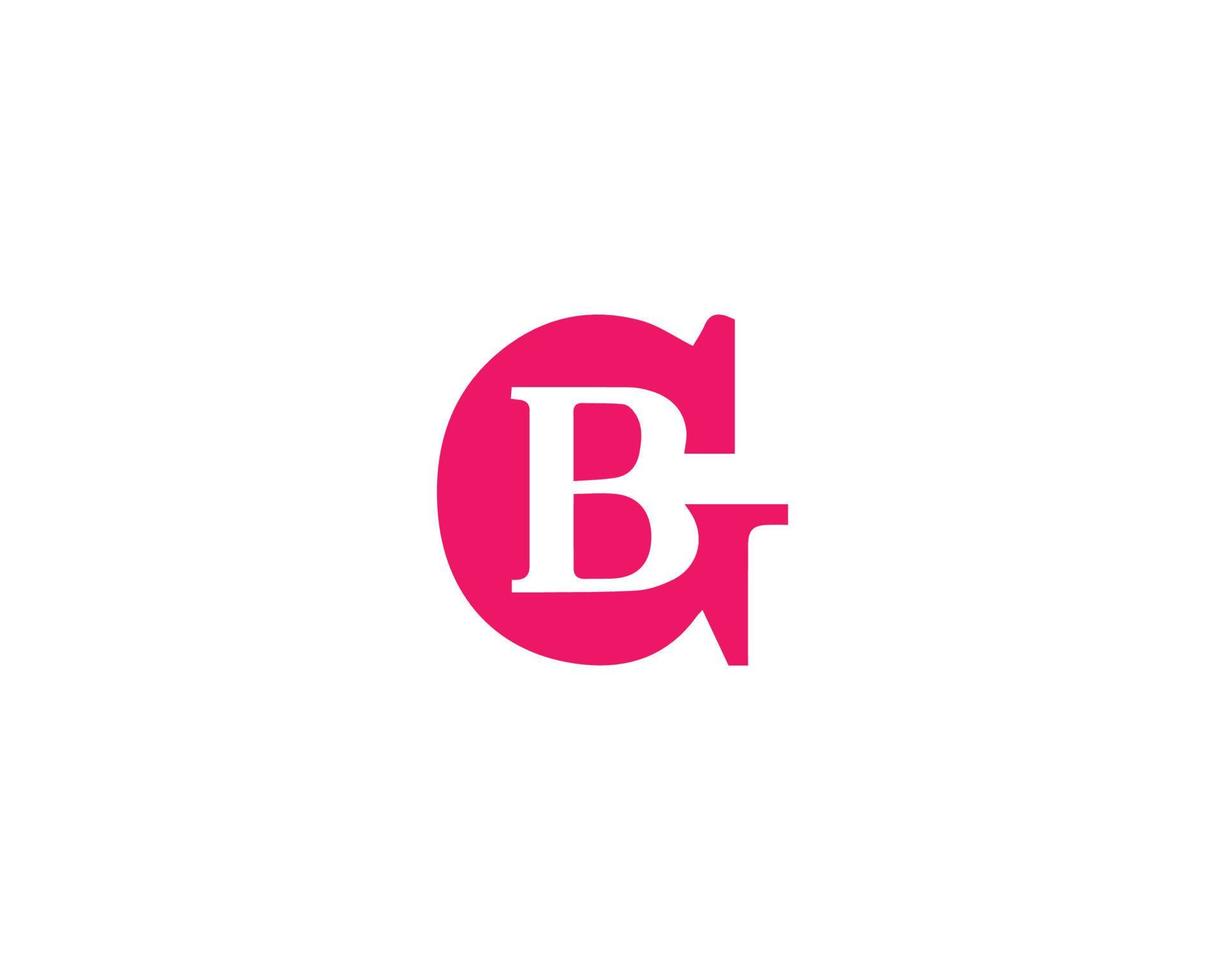 gb bg logo design vettore modello