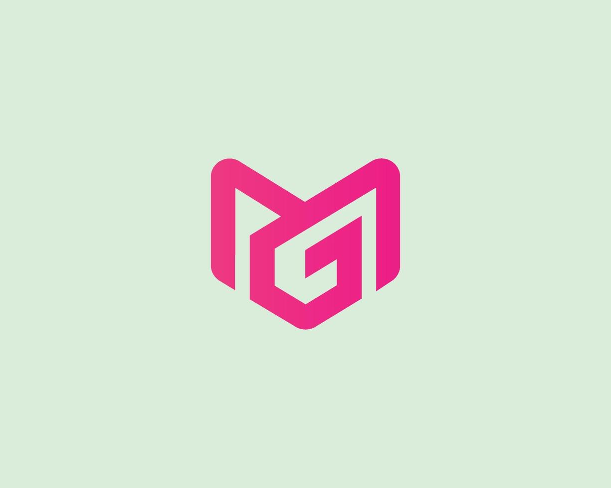 gm mg logo design vettore modello