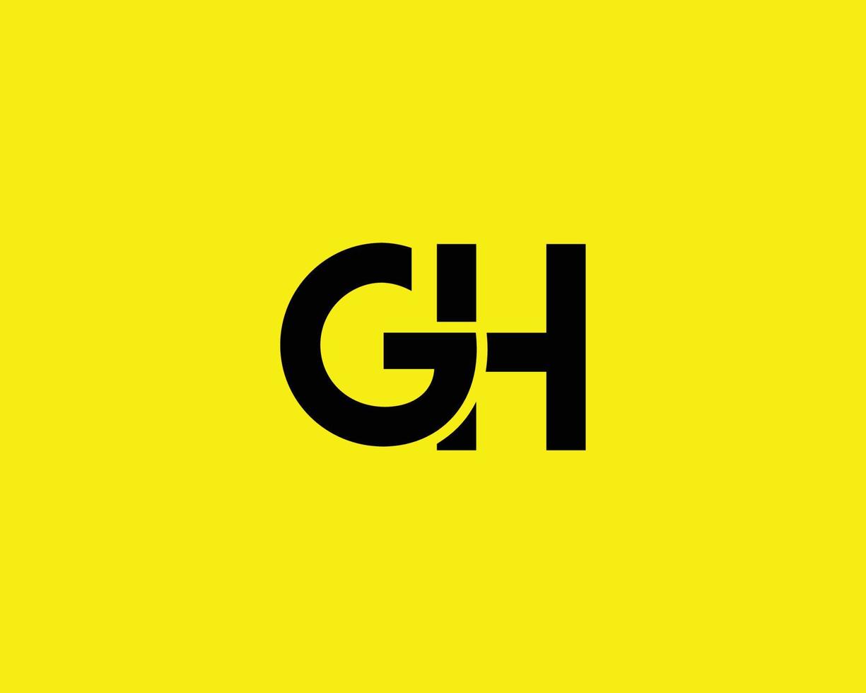 gh hg logo design vettore modello