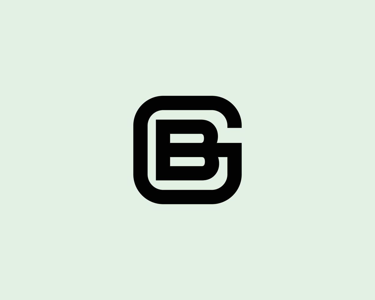 gb bg logo design vettore modello