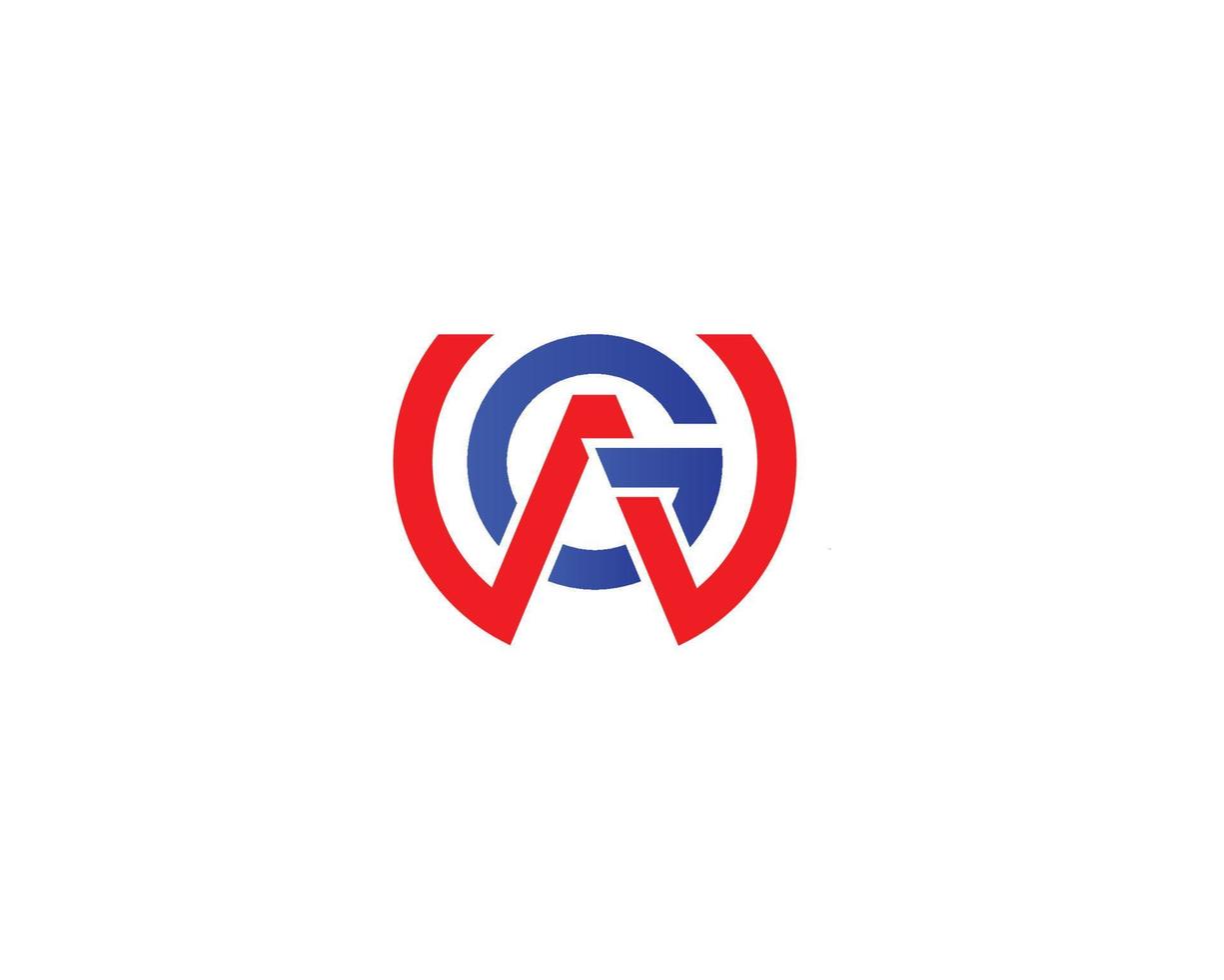 gw wg logo design vettore modello