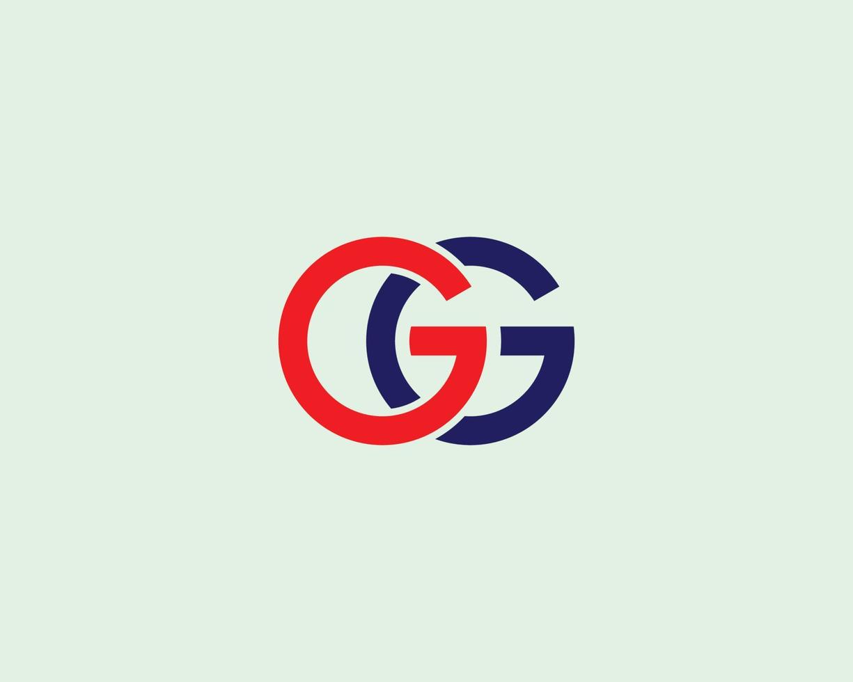 gg logo design vettore modello