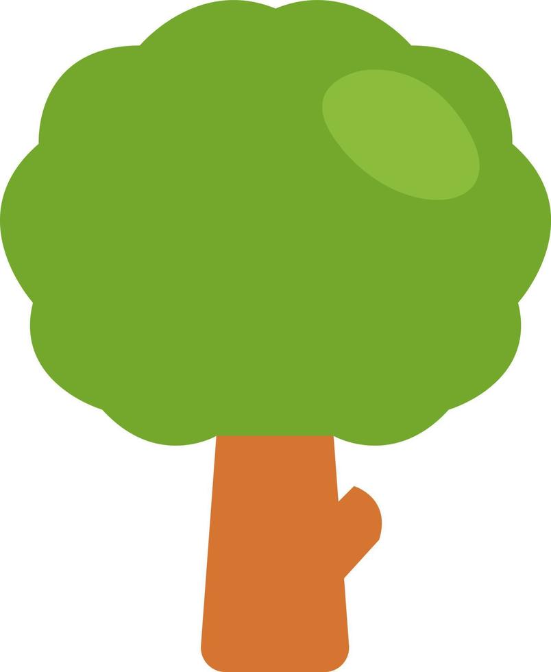 verde albero, illustrazione, vettore su un' bianca sfondo.