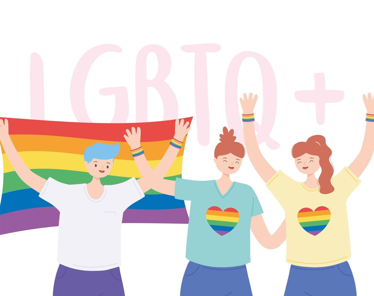 comunità lgbtq per la parata e la celebrazione dell'orgoglio vettore