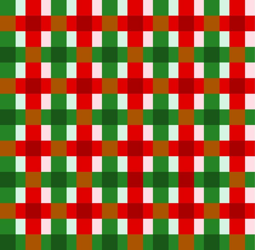 rosso verde plaid, a scacchi, tartan senza soluzione di continuità modello. carta, stoffa, tessuto, tavolo, vestire, tovagliolo, coperchio, letto stampa, regalo, avvolgere. inverno, Natale, allegro, vigilia, nuovo anno, dicembre, gennaio, pino albero. vettore