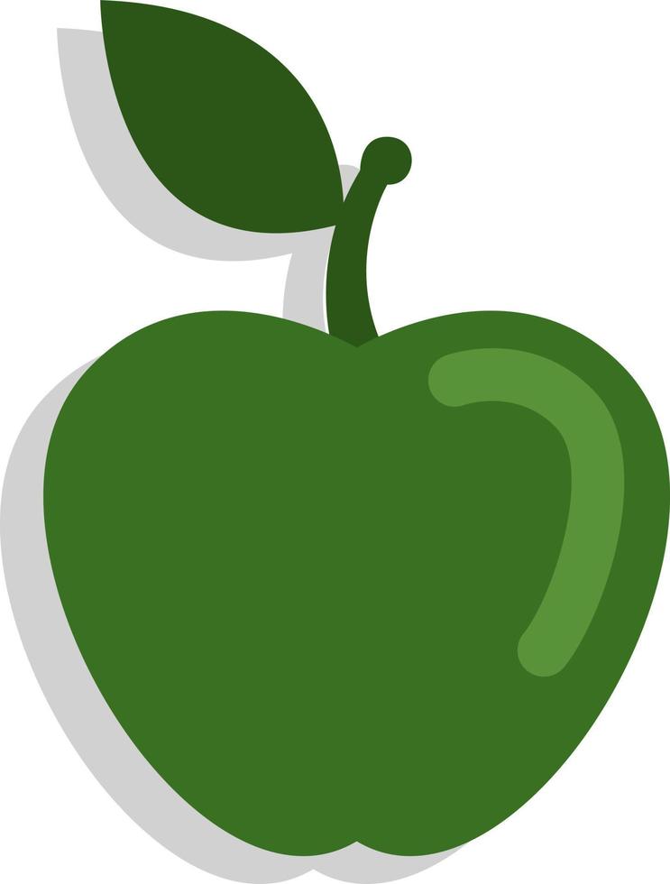 verde mela, illustrazione, vettore, su un' bianca sfondo. vettore