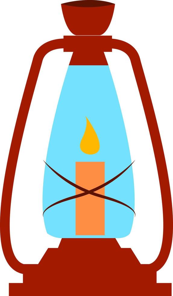 rosso candela, illustrazione, vettore su bianca sfondo