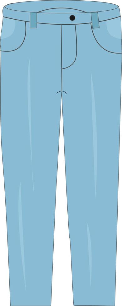blu jeans, illustrazione, vettore su bianca sfondo