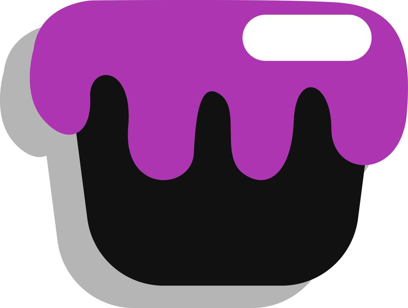 viola e nero Halloween torta, illustrazione, vettore su un' bianca sfondo.