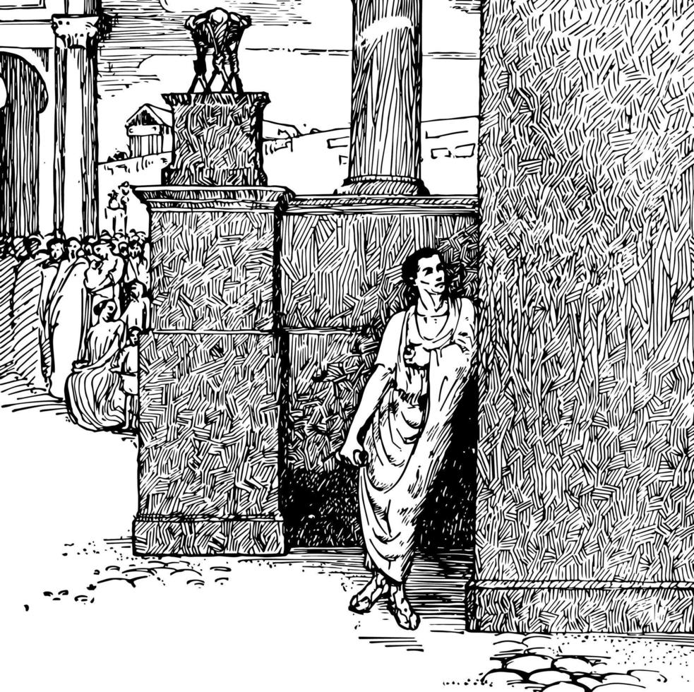 il Morte di Cesarea, Vintage ▾ illustrazione vettore