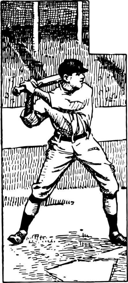 baseball giocatore Vintage ▾ illustrazione vettore