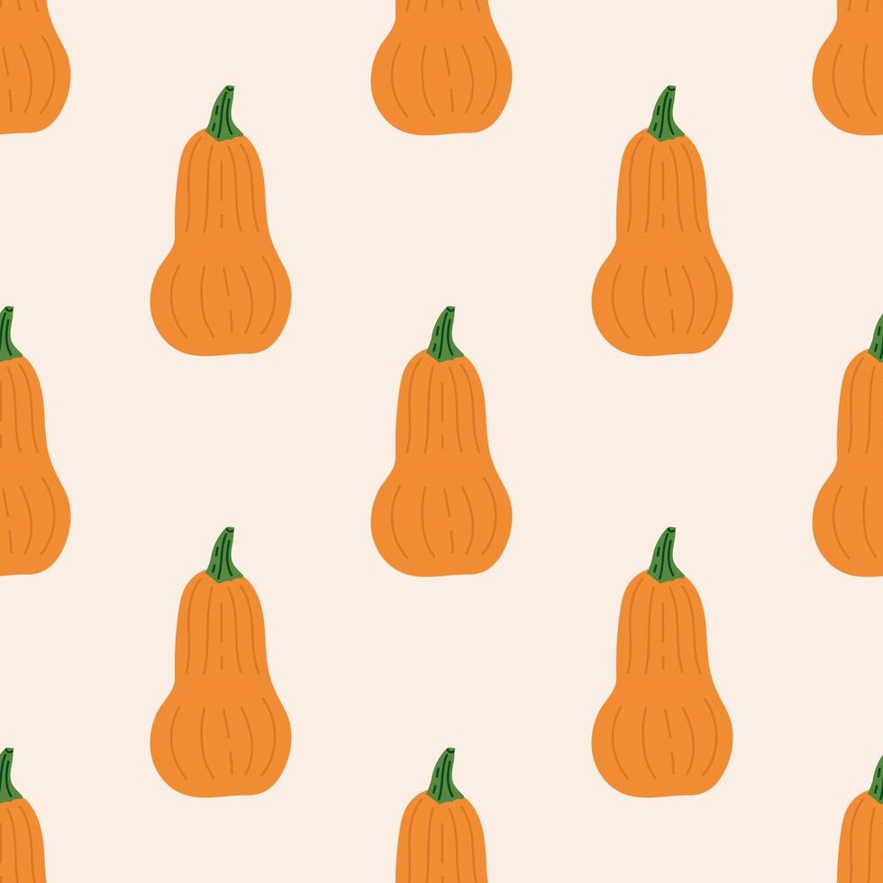 senza soluzione di continuità modello con zucca. il ringraziamento giorno collezione. piatto vettore illustrazione