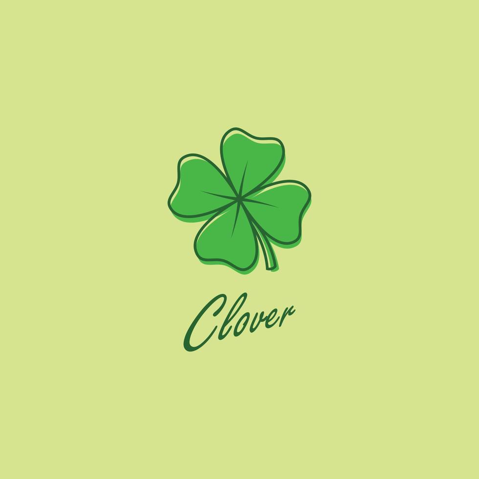 trifoglio, st. Patrick giorno logo, illustrazione vettore