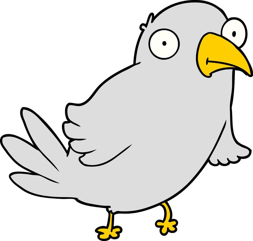 vettore uccello personaggio nel cartone animato stile
