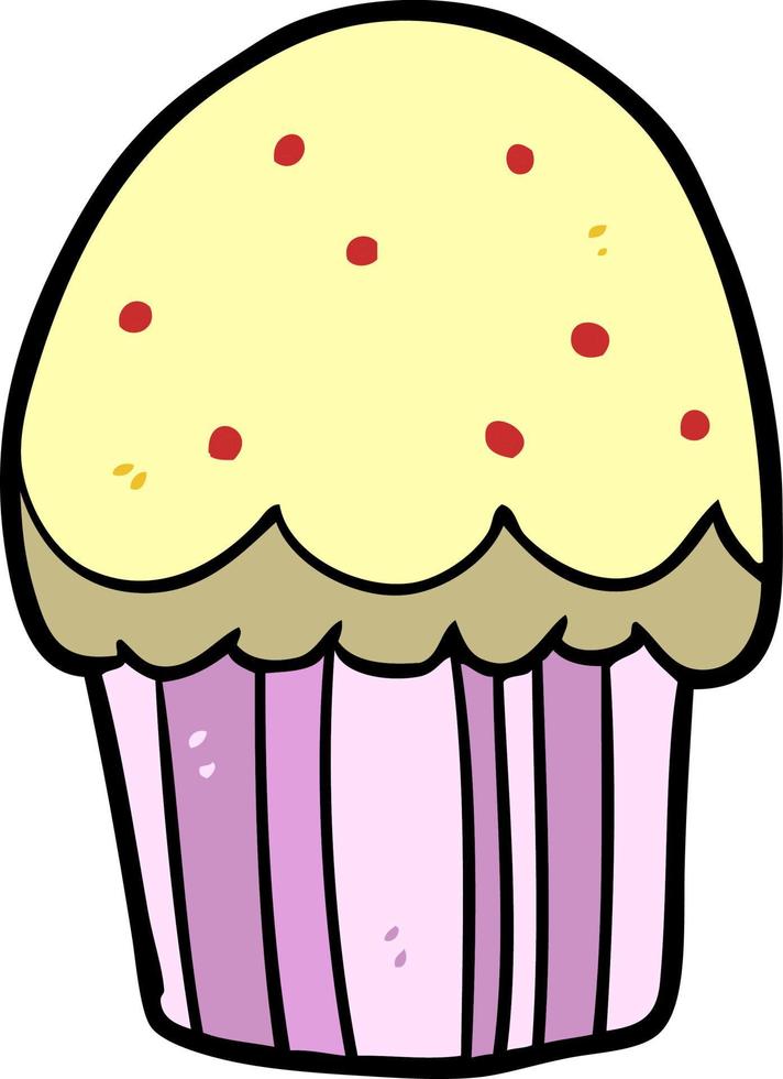 cartone animato scarabocchio Cupcake vettore