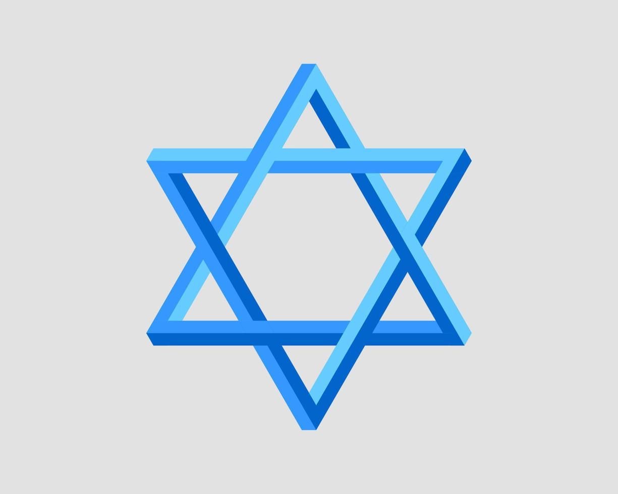 ebraico stella di david icona. vettore sei appuntito stelle simbolo.