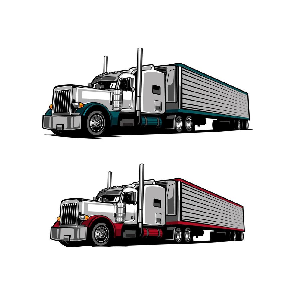 semi camion vettore - camion trailer vettore