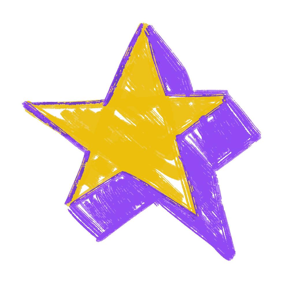 vettore illustrazione, stelle matita schema effetto, mano disegnato stelle, scarabocchi con matite
