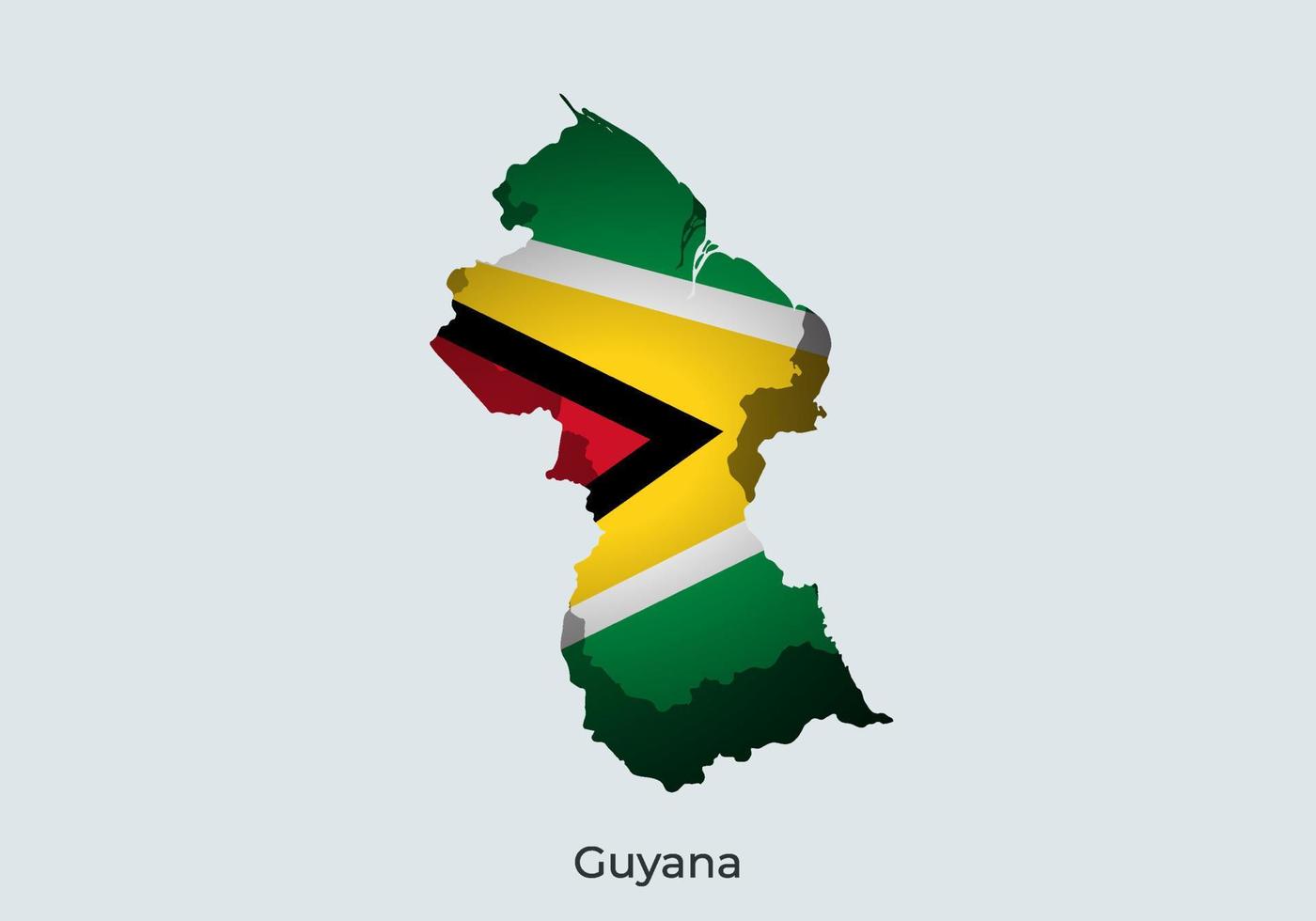 Guyana bandiera. carta tagliare stile design di ufficiale mondo bandiera. in forma per striscione, sfondo, manifesto, anniversarry modello, Festival vacanza, indipendente giorno. vettore eps 10