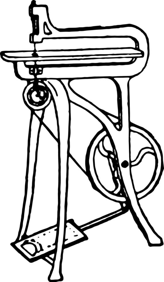 pedale greca sega, un' genere di greca sega, Vintage ▾ incisione. vettore