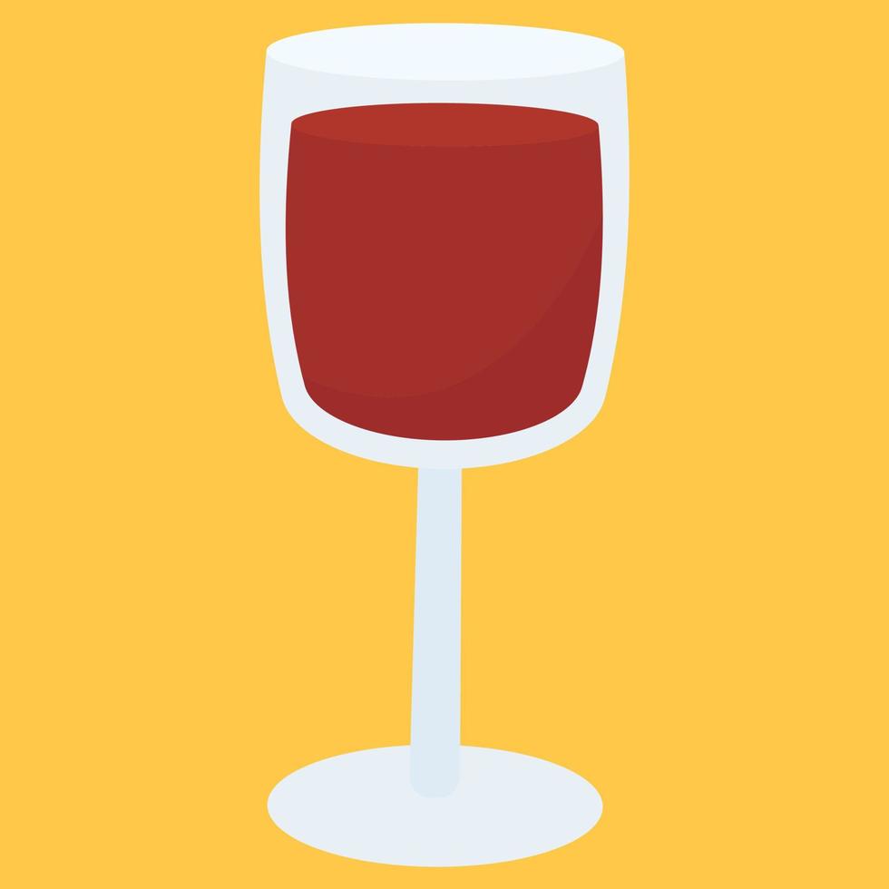 bicchiere di vino, illustrazione, vettore su bianca sfondo.