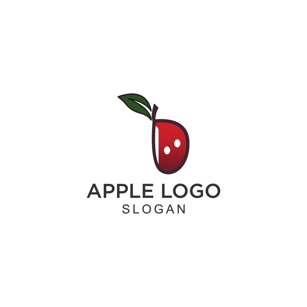 Mela logo icona design vettore