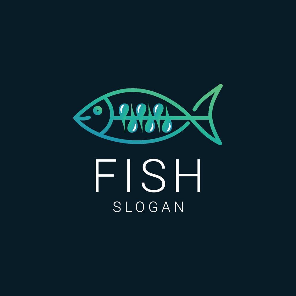 pesce logo design icona modello vettore