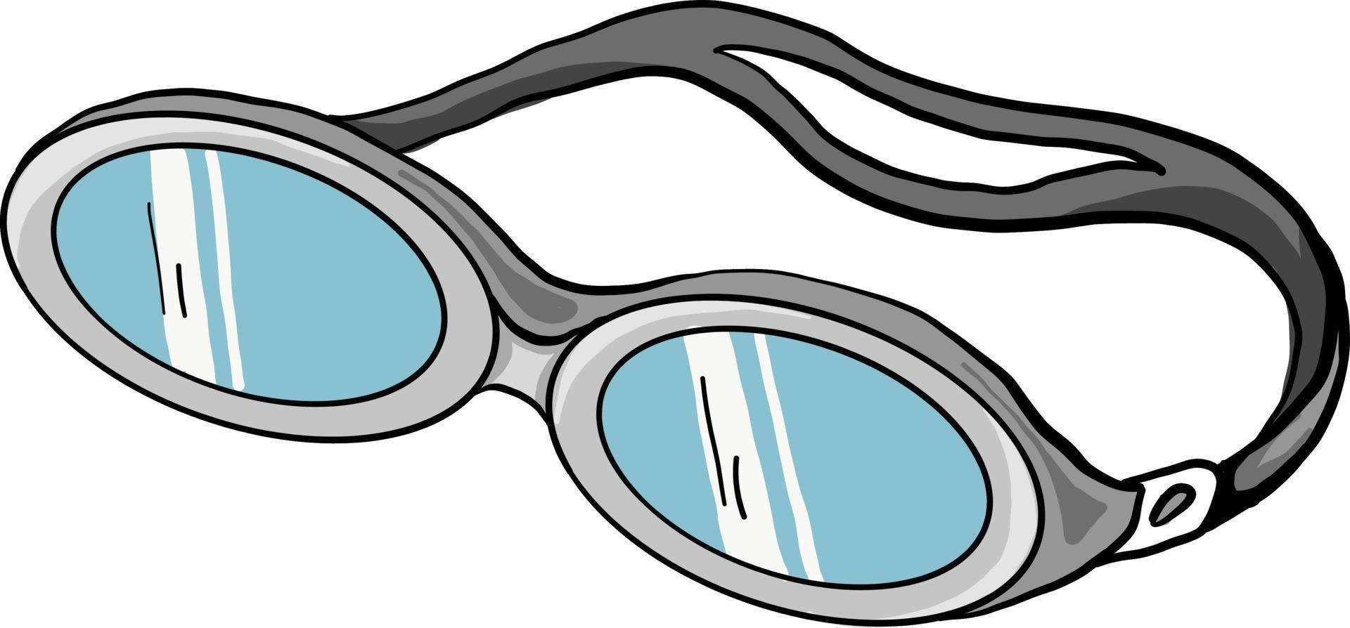 grigio occhiali, illustrazione, vettore su bianca sfondo