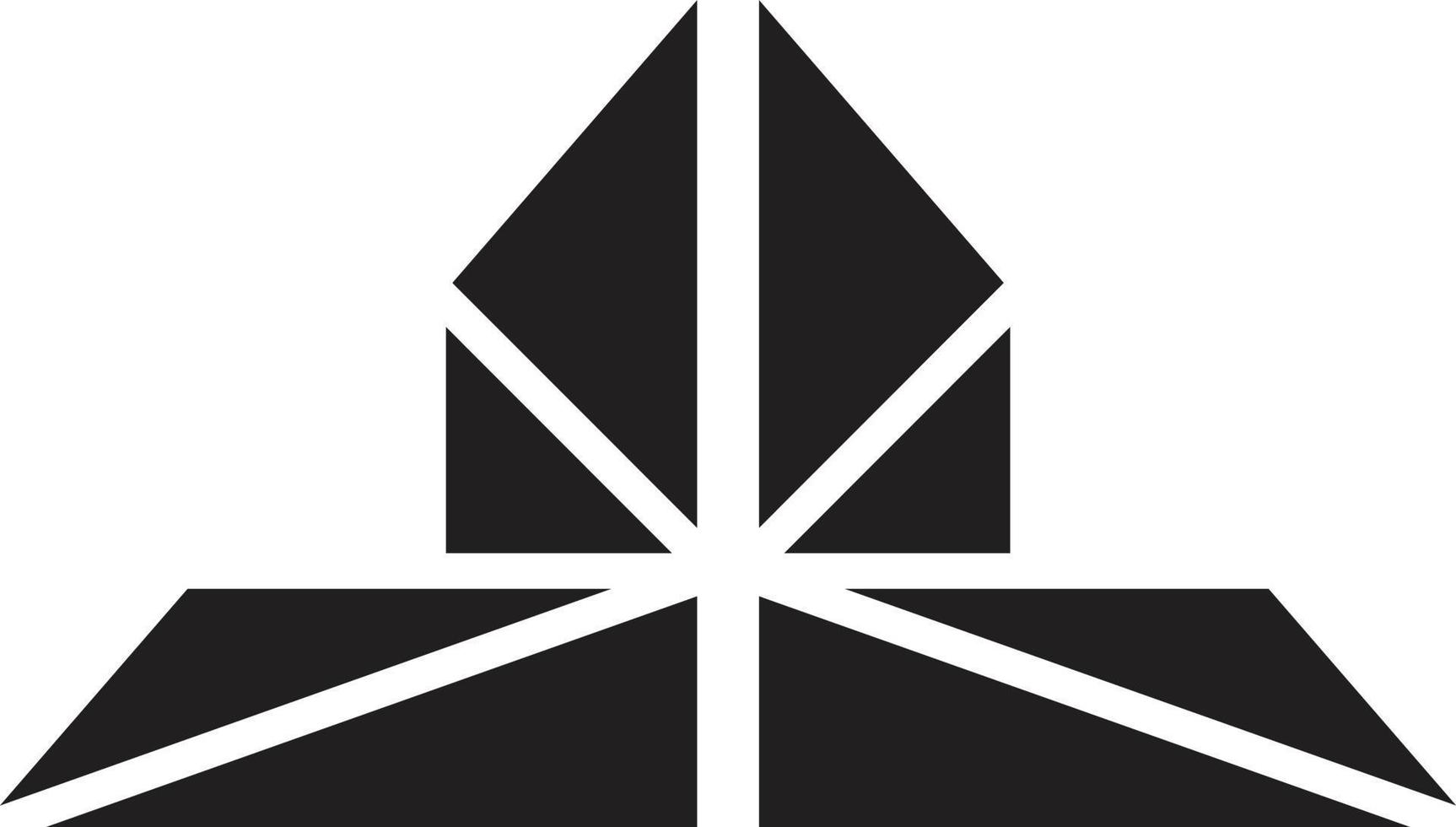 astratto ala triangolo logo illustrazione nel di moda e minimo stile vettore