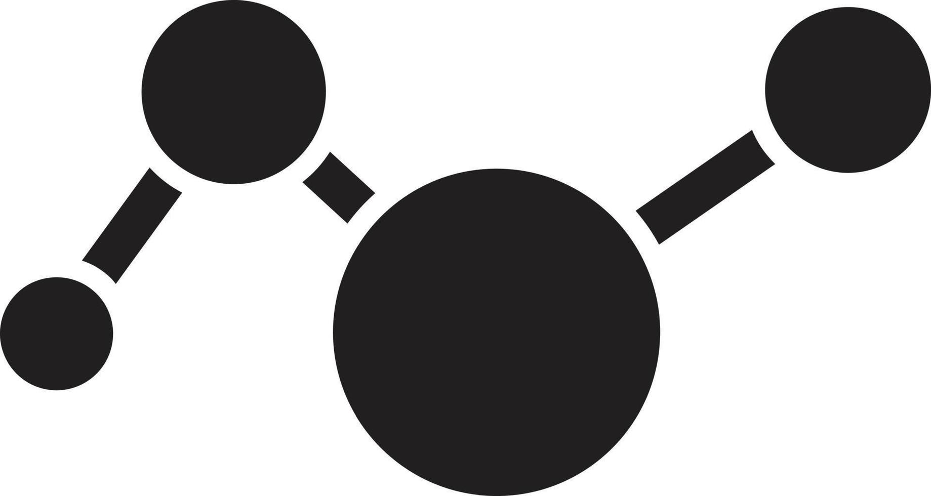 astratto punto e connessione logo illustrazione nel di moda e minimo stile vettore
