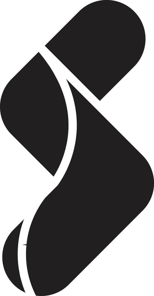 astratto lettera S logo illustrazione nel di moda e minimo stile vettore