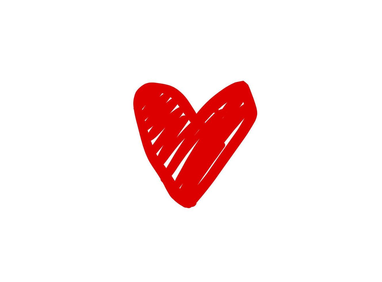 cuore illustrazione linea arte per modello con nero e rosso colore. vettore