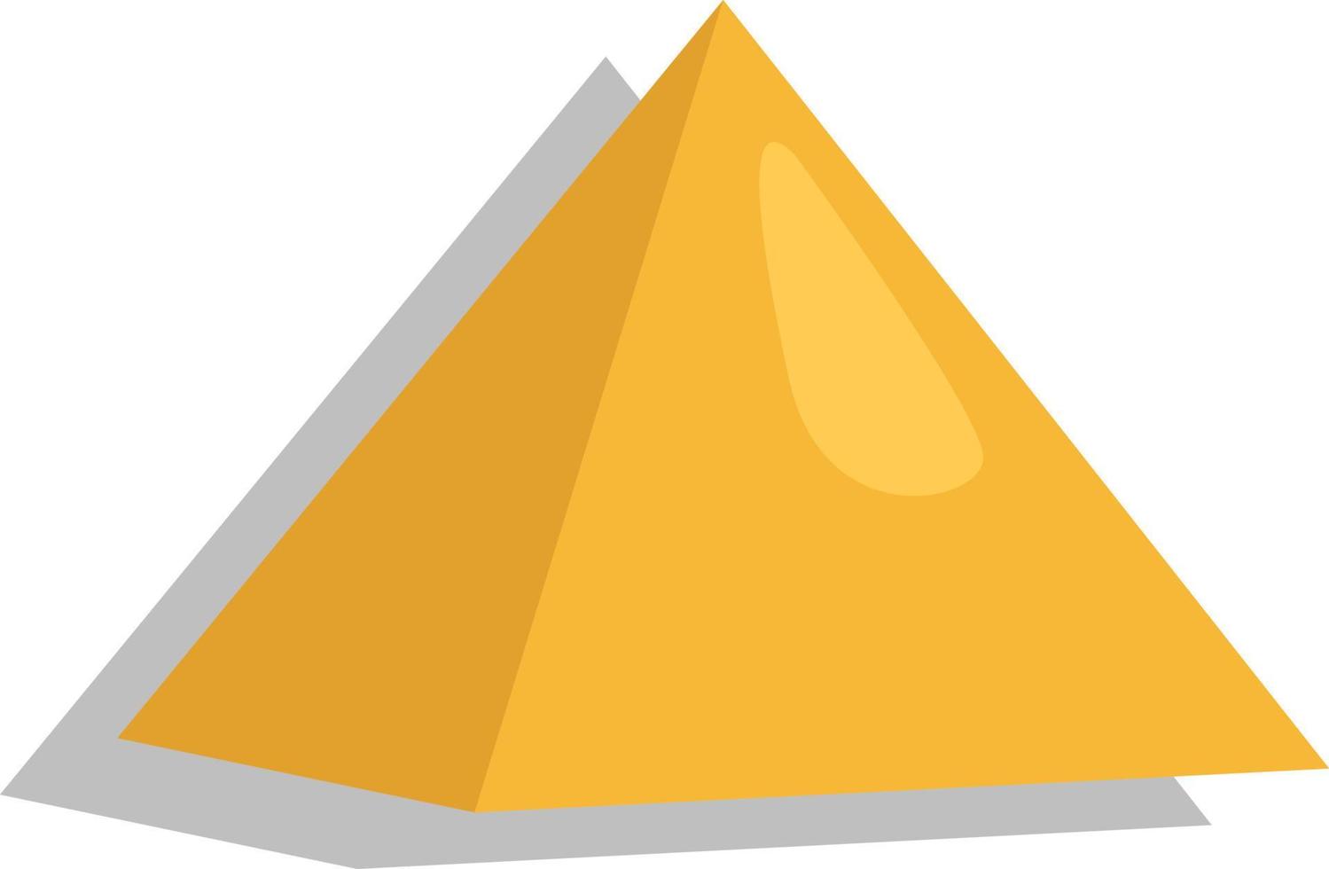 africano piramide, illustrazione, vettore, su un' bianca sfondo. vettore