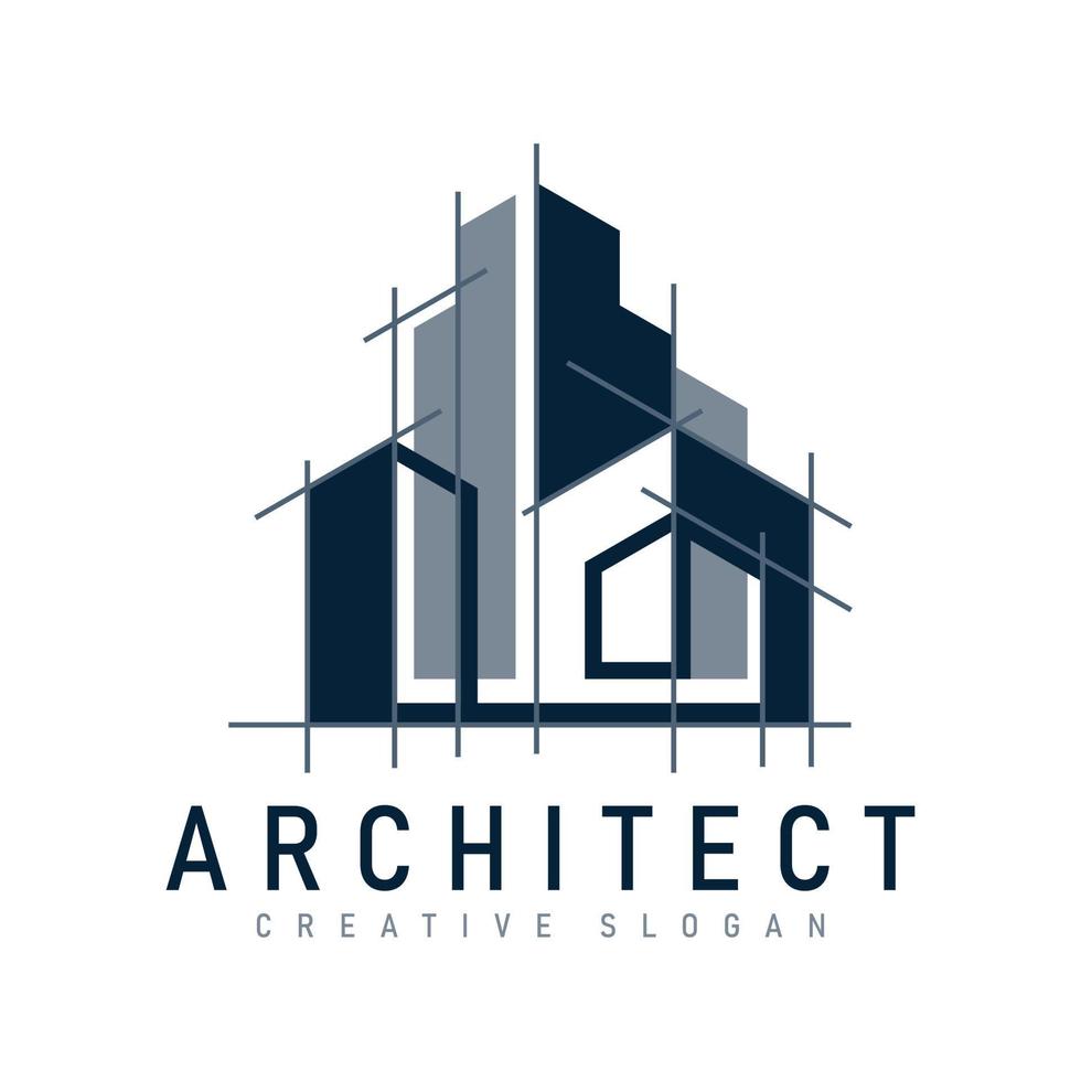 architettura logo design vettore illustrazione