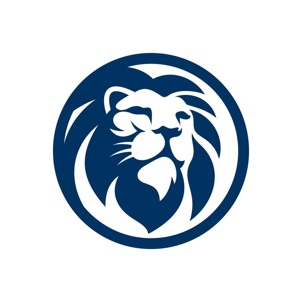 Leone re logo vettore illustrazione