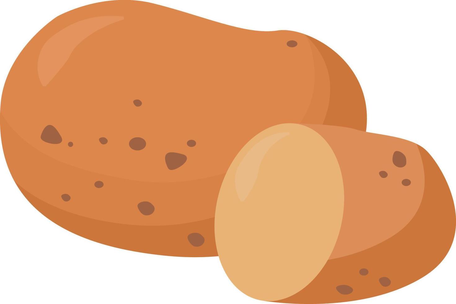 grande patate, illustrazione, vettore su bianca sfondo