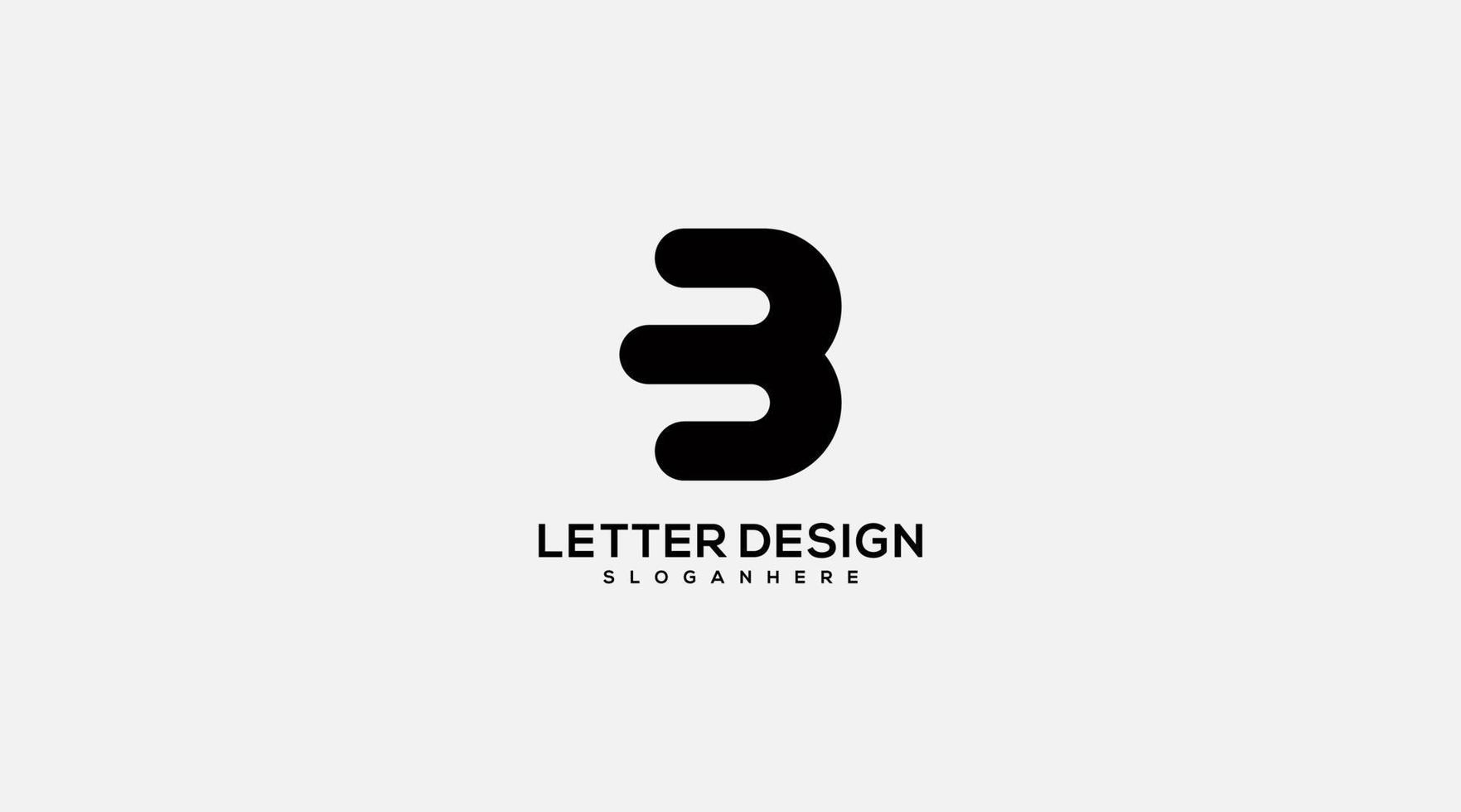 bellissimo B lettera logo vettore design illustrazione