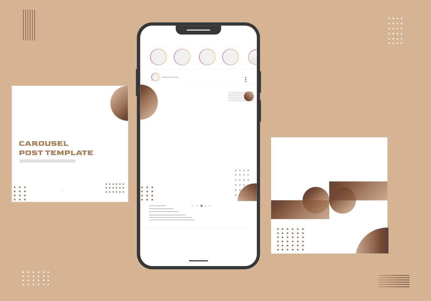 modello di post del carosello dei social media vettore