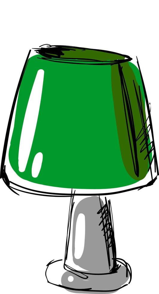 verde lampada, illustrazione, vettore su bianca sfondo.