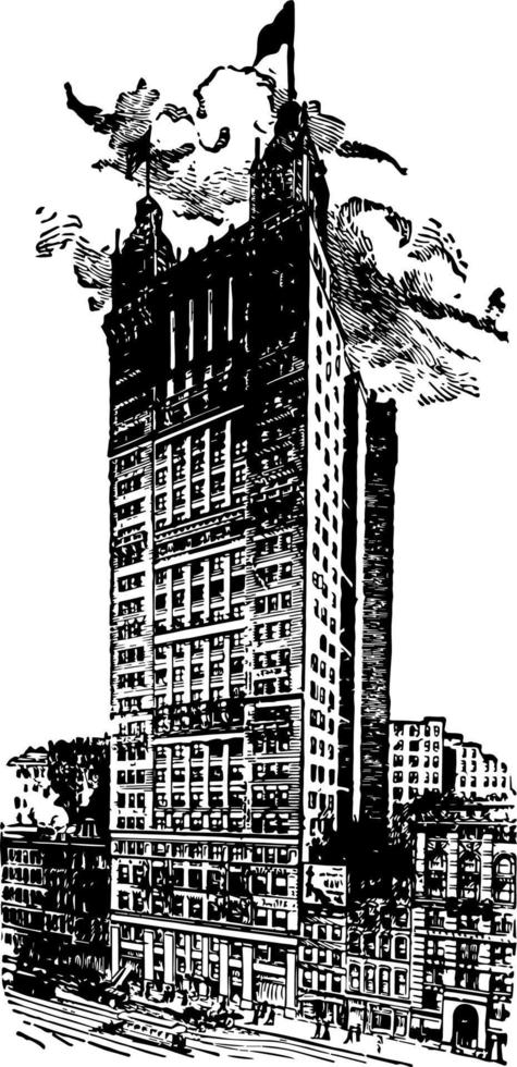 parco riga edificio di nuovo York Vintage ▾ illustrazione vettore