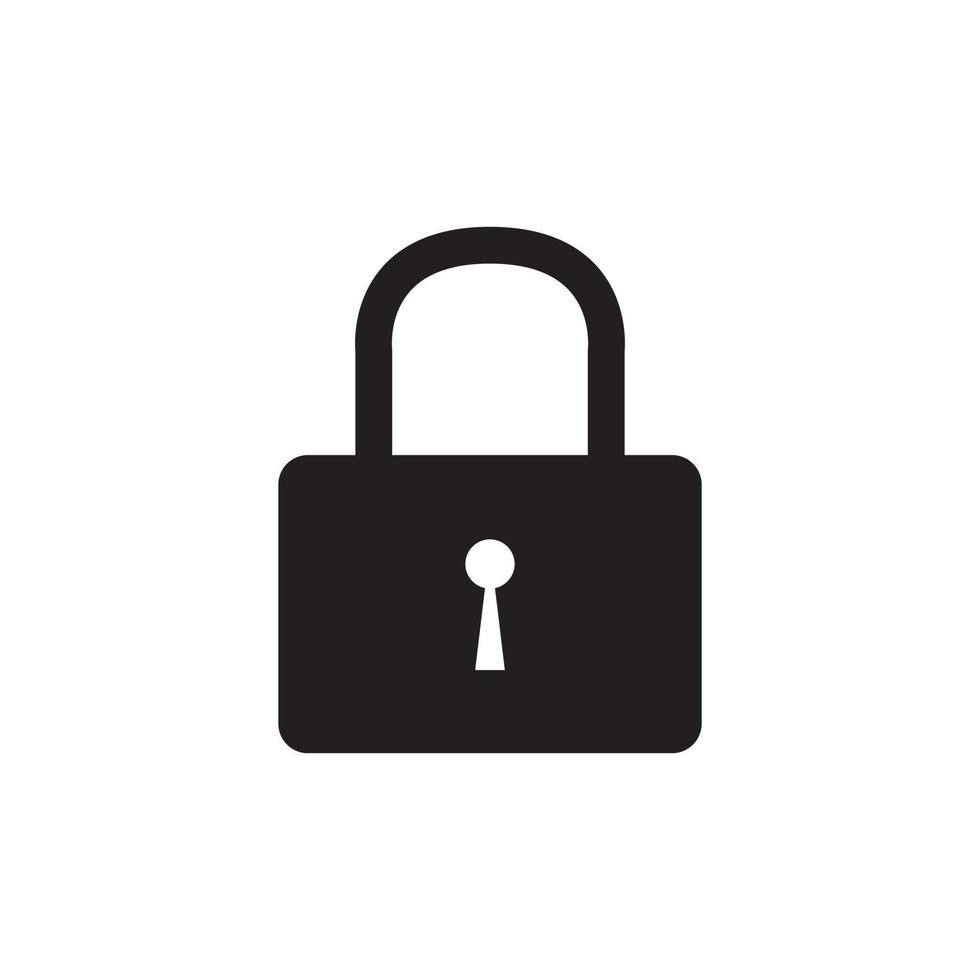 sicurezza serratura piatto icona per app. vettore illustrazione isolato su bianca sfondo