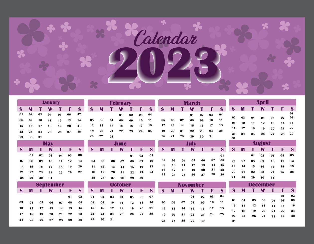 calendario design templet disposizione vettore