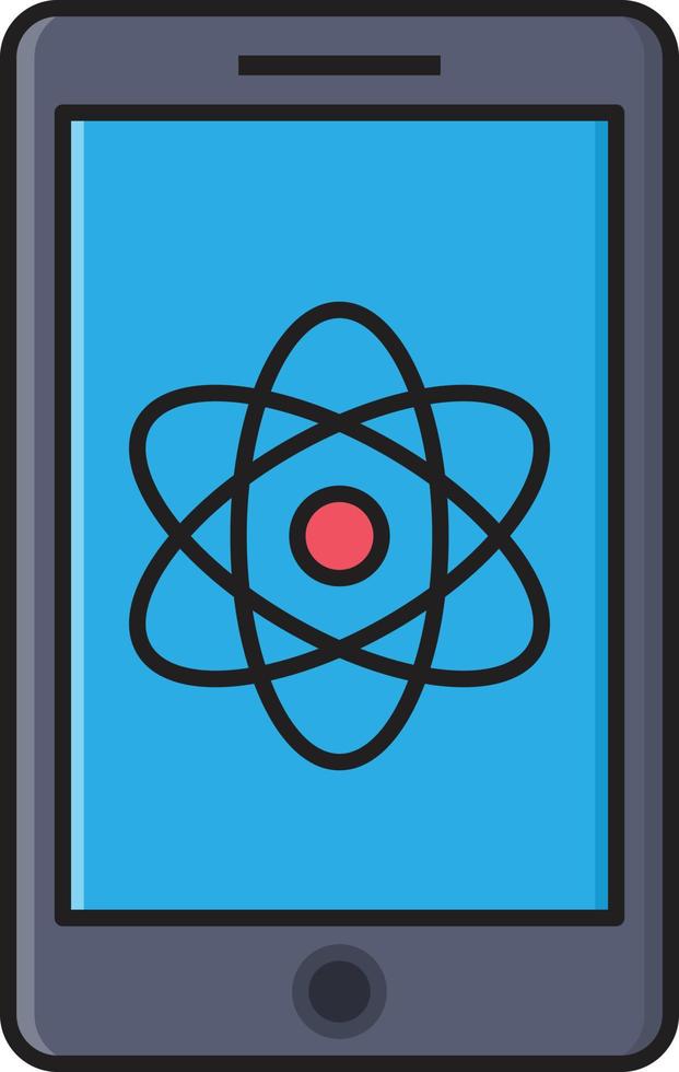 mobile atomo vettore illustrazione su un' sfondo.premio qualità simboli.vettore icone per concetto e grafico design.