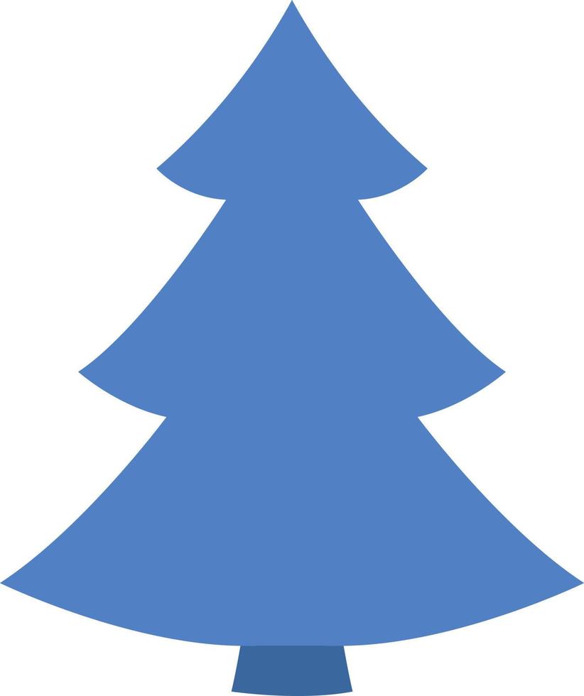 blu abete rosso albero, icona illustrazione, vettore su bianca sfondo