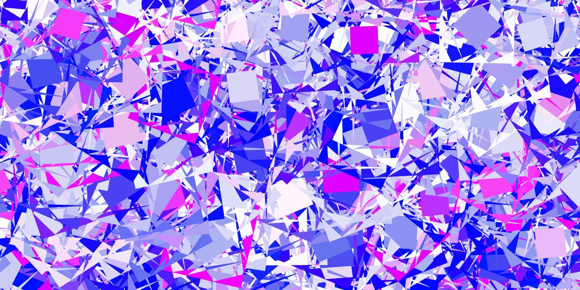 sfondo vettoriale rosa chiaro, blu con forme poligonali.